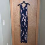 Maurice's  24/7 Navy Blue Floral Jumpsuit Photo 2