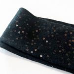 Banana Republic Wool Blend Black Sequin Skinny Scarf Sparkles Holiday Dressy EUC Photo 4