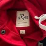 Papaya Red and White Varsity Jacket Photo 1