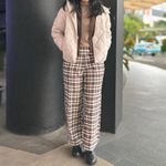 Uniqlo Flannel Pants | Checked NWT Brown Large Photo 6