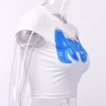 Y2K Aesthetic Angel Printed Crop Top Photo 4