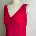 Tadashi Shoji  Pink Silk Dress Sleeveless Tiered Ruffle Cocktail Midi Size 12 Photo 2