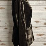 Anthropologie  Cartonnier olive green iridescent velvet single-breasted blazer Size 4 Photo 3