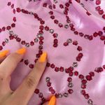 Victoria's Secret  Angels Slip Dress M Pink Satin Babydoll Red Roses Valentines Photo 4