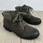 UGG  Hapsburg Waterproof Suede Lace-up Ankle Booties US7 Green Slate $150 Photo 0