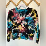 MOTHER The Square Sweatshirt‎ Medium Crewneck Tie Dye Pullover Vertigo Black Blue Size XS Photo 1