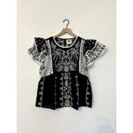 Farm Rio NEW x Anthropologie Printed Flutter-Sleeve Top Photo 4