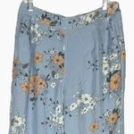 J. Crew Women’s‎ High Rise Pants Blue Garden Floral Flower Straight Leg Size 12 Photo 2