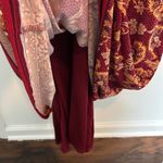 London Style Collection Floral Print Dress V-Neck Long Sleeve Casual Red Size 16 Photo 6