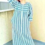 VTG SAYBURY Lightweight Lounge Rainbow STRIPED Half Zip ROBE/DRESSING GOWN Sz M Blue Size M Photo 1