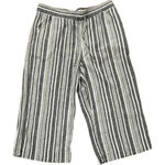 Banana Republic  Striped Linen Blend Cropped Wide Leg Pants Womens Size Large Photo 0