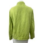 Dolina Women's Green Faux Suede High Neck Zip Up Long Sleeve Coat Jacket Size 12 Photo 1