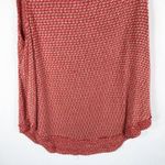 Free People We the XS Top Sleeveless Tank Cowl Neck Red White Knit Soft 1231 Photo 6