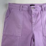 Talbots  14P 14 Petite Wide Leg Cropped Jeans Spring Lilac High Waisted HEMMED Photo 3