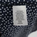 Halogen  Navy Blue White Polka Dot Sleeveless A-Line Dress Size L Photo 3