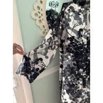 Natori  Robe Housecoat Womens 1X Black Floral Long Sleeve Zip Kimono Pockets Photo 1