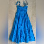 Petal and Pup NWT Tie Strap Tiered Midi Maxi Dress in Blue Women's Medium Photo 1