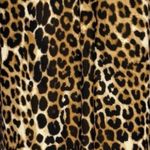 EXPRESS Shirt Womens Medium Black Brown Cheetah Portofino Office Casual Edgy Photo 5