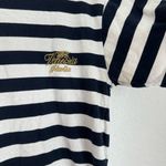 Vintage 90s navy blue and white stripe Venice Italy gold t Photo 2