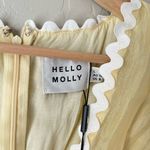 Hello Molly it’s your chance long sleeve sheer mini dress yellow large 8 NWT Photo 7