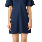 Amanda Uprichard  Navy Boca Dress Size‎ 2X Stretchy Office, Party Photo 0