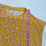 NWT BODEN Flippy Jersey Dress Yellow Pineapple Print Mini Cotton Modal US 14R Size 14 Photo 8
