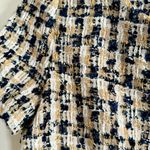 Fitted Short Sleeve Tweed Dress White Photo 2