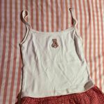 Brandy Melville  John Galt White Bear Embroidery tank top Photo 0