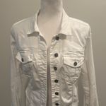 Kut From The Kloth Petite White Stretch Denim Jacket Sz LP Photo 4