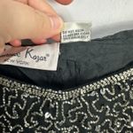 Laurence Kazar Lawrence Kazar Silk Beaded Tank S Black Sequin Y2K Party Cocktail Evening Top Photo 3