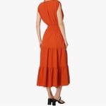 Calvin Klein  Women's Gauze V-neck Tiered‎ Skirt Dress Size 12 Photo 2