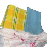 Vintage Scarf Lot of 5 | Floral, Abstract, Plaid & Sheer Styles | Mixed Fabrics Photo 4