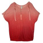 Chico's Coastal Open Knit Pullover Sweater Size 3 XL Pink Coral Ombre Dolman Photo 0