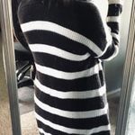 Ultra Flirt Black + White Striped Cardigan Photo 2