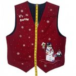 Karen Scott Vintage 90’s  Christmas Holiday Snowman Vest Size L Photo 4