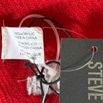 Steve Madden NWT Oversized Scarf Womens Red Herringbone Fringe Cozy Warm Photo 4