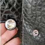 Lillie Rubin vintage rare black leather jacket with crystal like sz 4 Photo 6