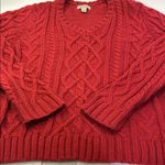 st. john's bay Red Cable Knit Sweater Photo 6