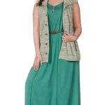 Matilda Jane Down in the Valley Green Sleeveless Maxi Dress size Medium Photo 1