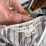 Veronica Beard Seema Stripe Twist Front Blouse in Off White Multi NEW Photo 11