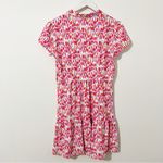 NEW Jude Connally Pink Short Sleeve Line Print Dress Stretch Size Small S White Photo 4