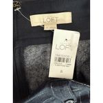 Ann Taylor NWT  Loft Wool Blend Pinstriped Pencil Straight Mini Skirt  8 Black Photo 6