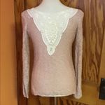 Pink republic NWT Pink Feminine Lace back Sweater Photo 13