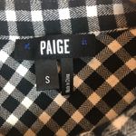 Paige Women's  Black & White Buffalo Check Flannel Button Down Top Size Small Photo 2
