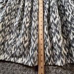 ZARA Boho Tunic Top Dress S Black Cream Ikat Print Crochet Embroidered V Neck Photo 10