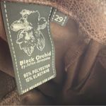 Black Orchid  Brown Ankle Zip Faux Leather Snake Skin Pants Size 29 NWT Photo 7