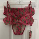 Farm Rio  smocked bikini bathing suit high rise push-up seasheel small new Photo 1