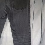 Madewell  9” Mid-Rise Skinny Distressed Black Denim Jeans Raw Hem Womens 30 Photo 12