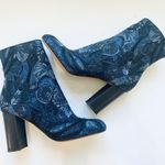 Valentino Garavani Valentino blue floral tapestry ankle boots Photo 1
