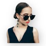 new Laser Cut Round Metal Mirror Lens Sunglasses ☀︎︎ Shiny Black / Silver Lens Photo 10